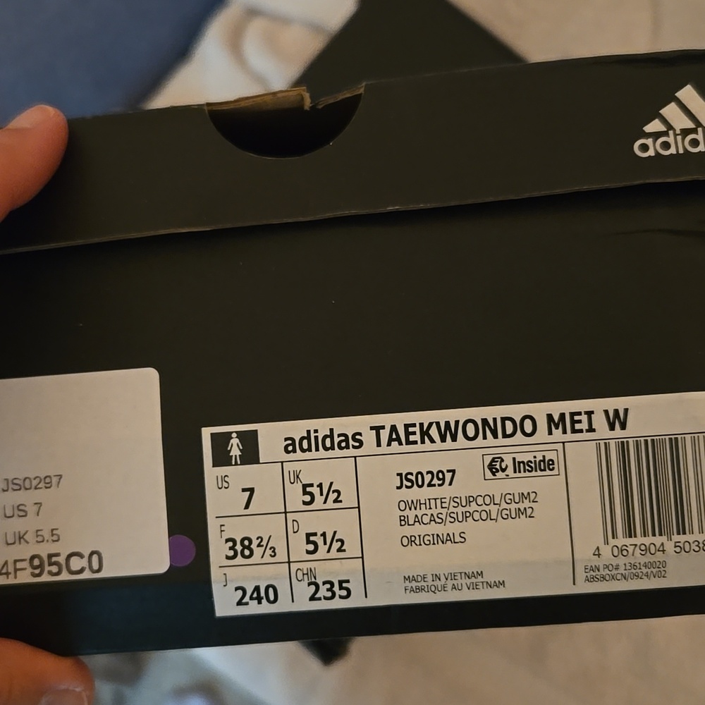 Adidas Taekwondo Mei Cow Print Leather Hair Ballet Sneakers - Picture 7 of 10